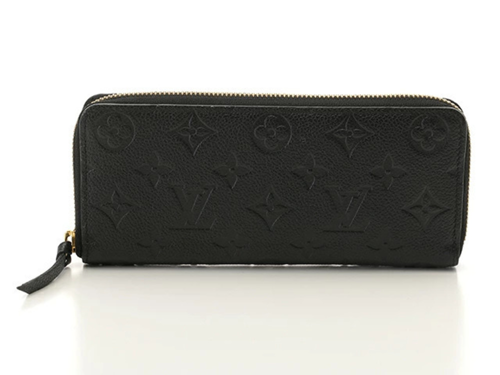 LOUIS VUITTON Portefeuille Clemence Monogram Empreinte Noir Black